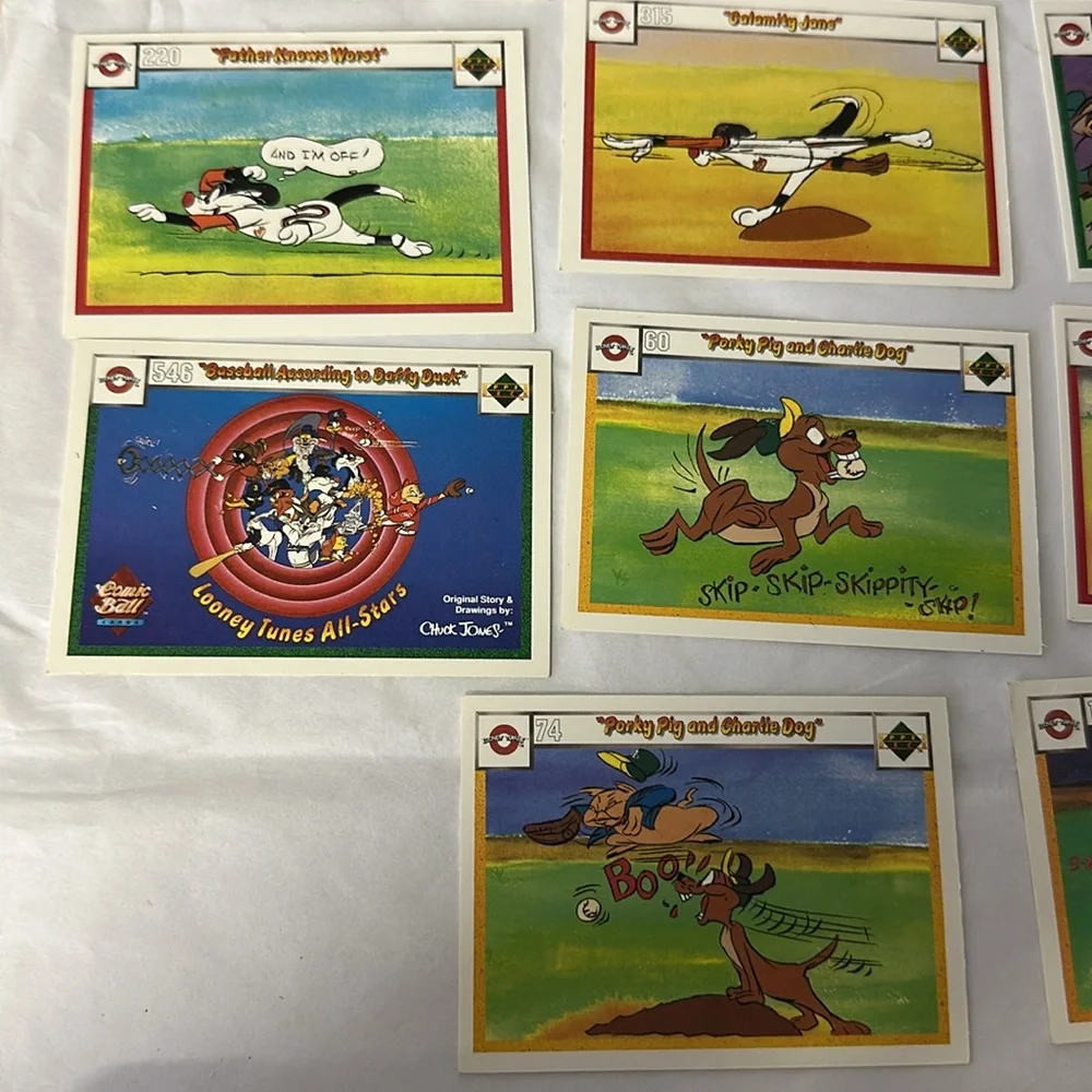 Vintage 1990 Upper Deck Looney Tunes trading Collectible cards 22 Total